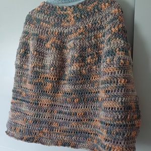 Horgolt poncho - ruha & divat - női ruha - poncsó - Meska.hu