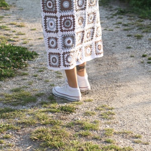 Granny Square horgolt pamut kabát/pulcsi, Ruha & Divat, Női ruha, Kardigánok, Horgolás, Varrás, MESKA