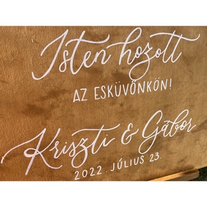 Esküvői üdvözlőtábla - esküvő - dekoráció - tábla & jelzés - Meska.hu