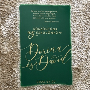 Esküvői üdvözlőtábla - plexi tábla - esküvő - dekoráció - tábla & jelzés - Meska.hu