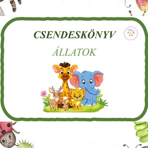 Állatos csendeskönyv, Játék & Sport, Készségfejlesztő és Logikai játék, Oktató játékok, Fotó, grafika, rajz, illusztráció, Gyurma, MESKA