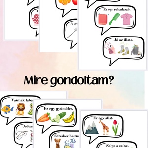 Mire gondoltam? képkártyák, Játék & Sport, Készségfejlesztő és Logikai játék, Oktató játékok, Fotó, grafika, rajz, illusztráció, Mindenmás, MESKA
