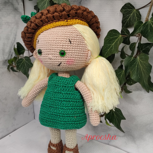 Mimi öltöztethető amigurumi baba  - játék & sport - baba & babaház - öltöztethető baba - Meska.hu
