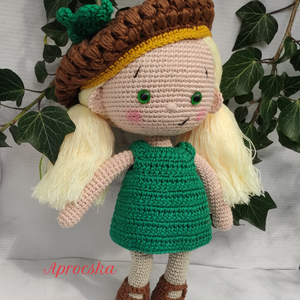 Mimi öltöztethető amigurumi baba  - játék & sport - baba & babaház - öltöztethető baba - Meska.hu