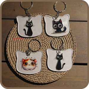 Macskás kulcstartó - táska & tok - kulcstartó & táskadísz - kulcstartó - Meska.hu