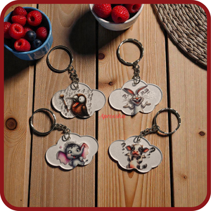 Állatos felhő kulcstartó - táska & tok - kulcstartó & táskadísz - kulcstartó - Meska.hu