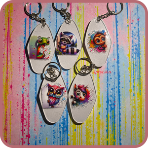 Kulcstartó kukucskáló állatokkal - táska & tok - kulcstartó & táskadísz - kulcstartó - Meska.hu