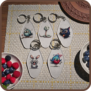 Kulcstartó mókás állatokkal - táska & tok - kulcstartó & táskadísz - kulcstartó - Meska.hu