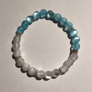 Karkötő kék-fehér, Ékszer, Karkötő, Gyöngyös karkötő, Ékszerkészítés, MESKA