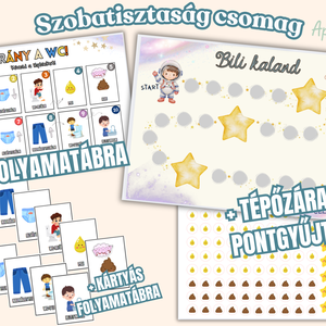 Szobatisztaság csomag - Szobatiszta leszek! - Tépőzáras jutalomtábla szobatisztasághoz - művészet - grafika & illusztráció - digitális - Meska.hu