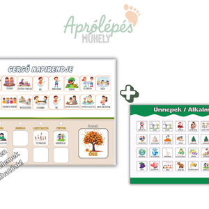 Óvodai Napirend Tábla  Játékos rutinsegítő ovisoknak- Ovis napirend  - művészet - grafika & illusztráció - digitális - Meska.hu