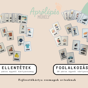 Fejlesztő kártyacsomagok gyerekeknek - Foglalkozások kártyacsomag , Művészet, Grafika & Illusztráció, Digitális, Fotó, grafika, rajz, illusztráció, MESKA