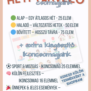 Heti tervező csomagok gyerekeknek � tépőzáras elemekkel, saját ovis jellel életkor szerinti csomagokkal  - művészet - grafika & illusztráció - digitális - Meska.hu