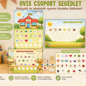 Ovis csoport létszám tábla - Óvodai csoport tábla - Ovis csoport segédlet � Hiányzók és jelenlévők nyomon követése - művészet - grafika & illusztráció - digitális - Meska.hu