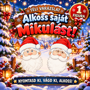 Alkoss saját Mikulást! � Nyomtatható, kivágós-ragasztós kreatív játék - Meska.hu