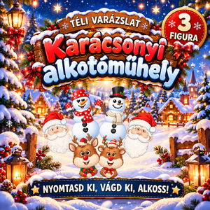 Karácsonyi alkotóműhely � 3 az 1-ben nyomtatható kreatív játék - Meska.hu