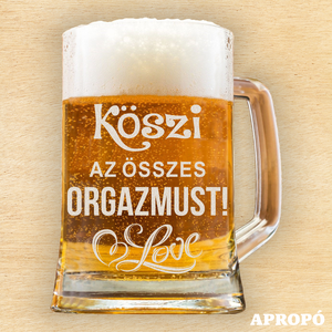 köszi az összes orgazmust boldog valentin napot love gravírozott korsó söröskorsó gravírozva, Otthon & Életmód, Konyhafelszerelés, tálalás, Tálalás, Sörös pohár és korsó, Üvegművészet, Gravírozás, pirográfia, MESKA