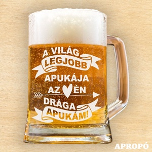 söröskorsó apának gravírozva A világ legjobb apukája az én drága apukám! fél literes korsó - Meska.hu