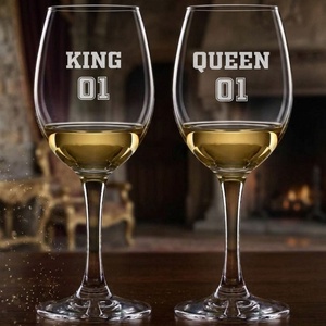 KING és QUEEN páros borospohár készlet mosogatógépben mosható tartós gravírozással 3dl 300ml - Meska.hu