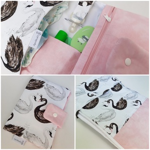 Hattyús, vízhatlan pelenkázó alátét patentos megkötővel - otthon & életmód - lakástextil - ágytakaró - Meska.hu