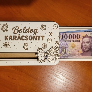 Karácsonyi pénzátadó - Boldog Karácsonyt! Mézi - Bögre - karácsony - karácsonyi ajándékozás - karácsonyi pénzátadó - Meska.hu