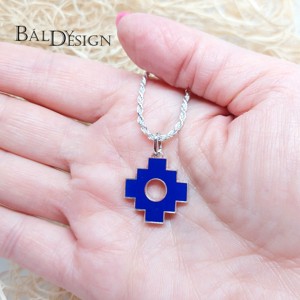 Chakana közepes medál kék zománccal, , , MESKA