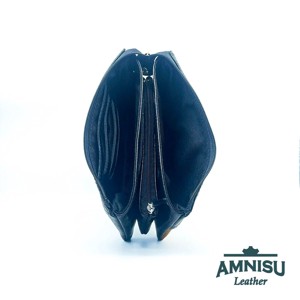 Fekete lakk kígyómintás - ezüst mintás egyenes kristály köves női pénztárca G8023 - táska & tok - pénztárca & más tok - pénztárca - női pénztárca - Meska.hu