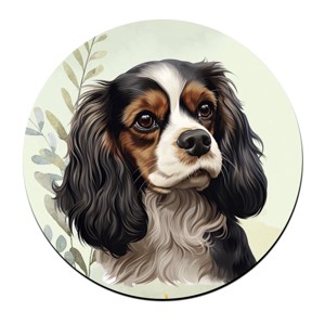 Trikolor Cavalier King Charles spániel portré mintás bögre alátét, , , MESKA