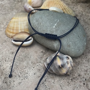 !SALE! Kagylós karkötő lapis lazuli-val - ékszer - karkötő - fonott karkötő - Meska.hu