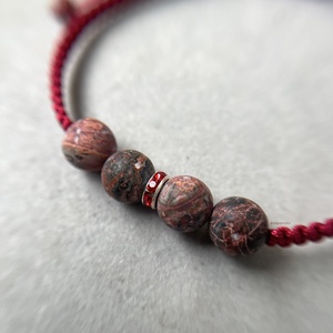 Matt leopárd jáspis makramé ásvány karkötő - Meska.hu