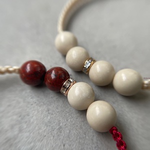 Márvány makramé ásvány karkötő - ékszer - karkötő - fonott karkötő - Meska.hu