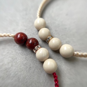 Breccsa jáspis és márvány makramé ásvány karkötő - ékszer - karkötő - fonott karkötő - Meska.hu