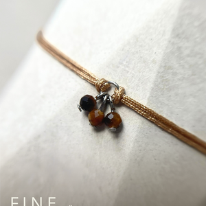 FINE LINE - önbizalom - minimalista tigrisszem karkötő - Meska.hu