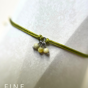 FINE LINE - lendület - minimalista sárga szerpentin karkötő - Meska.hu