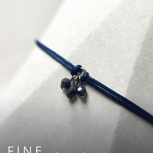 FINE LINE - bölcsesség - minimalista zafír karkötő - Meska.hu