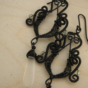 Eső az éjszakában - ékszer - fülbevaló - csillár fülbevaló - Meska.hu