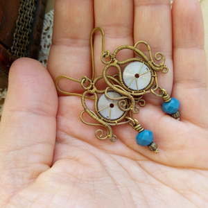 Óceán - ékszer - fülbevaló - csillár fülbevaló - Meska.hu