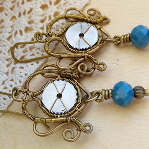 Óceán - ékszer - fülbevaló - csillár fülbevaló - Meska.hu