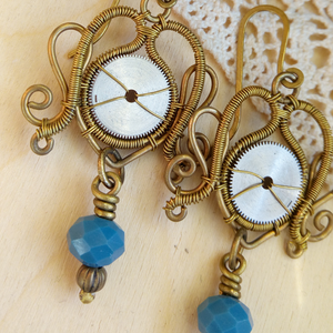 Óceán - ékszer - fülbevaló - csillár fülbevaló - Meska.hu