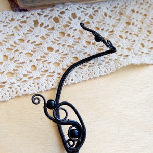 Fekete és ónix fülékszer, Ékszer, Fülbevaló, Fülékszer, Ékszerkészítés, Fémmegmunkálás, MESKA