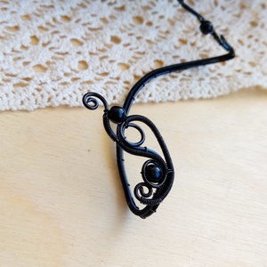 Fekete és ónix fülékszer - ékszer - fülbevaló - fülékszer - Meska.hu