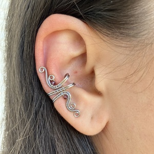 Nemesacél gránát fülgyűrű, Ékszer, Fülbevaló, Fülgyűrű, Ékszerkészítés, Fémmegmunkálás, MESKA