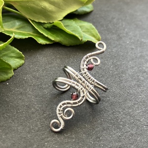 Nemesacél gránát fülgyűrű, Ékszer, Fülbevaló, Fülgyűrű, Ékszerkészítés, Fémmegmunkálás, MESKA