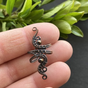 Réz fülgyűrű - ékszer - fülbevaló - fülgyűrű - Meska.hu