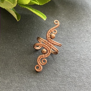 Réz fülgyűrű - ékszer - fülbevaló - fülgyűrű - Meska.hu