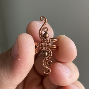 Réz fülgyűrű - ékszer - fülbevaló - fülgyűrű - Meska.hu