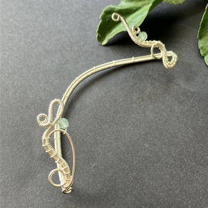 Ezüst és aventurin fülékszer - ékszer - fülbevaló - fülékszer - Meska.hu