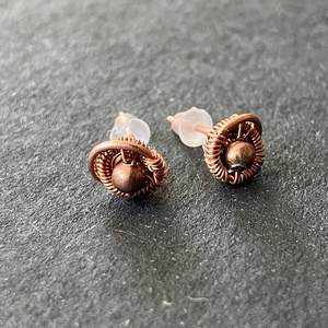 Réz bogyós fülbevaló - ékszer - fülbevaló - pötty fülbevaló - Meska.hu