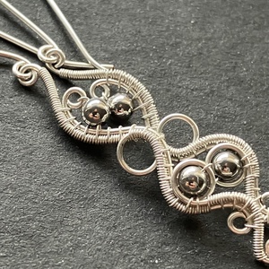 Ezüst hosszú fülbevaló - ékszer - fülbevaló - lógó fülbevaló - Meska.hu