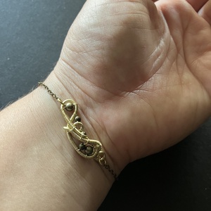 Sárgaréz mágneses karkötő, Ékszer, Karkötő, Lánc karkötő, Ékszerkészítés, Fémmegmunkálás, MESKA